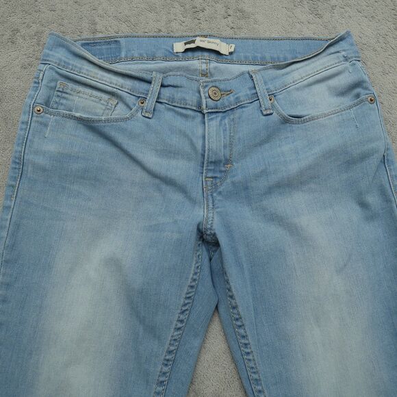 Levi's 524 Jeans Junior's Size 7 Blue Low-Rise Skinny Denim 31" Inseam Stretch - Picture 13 of 16